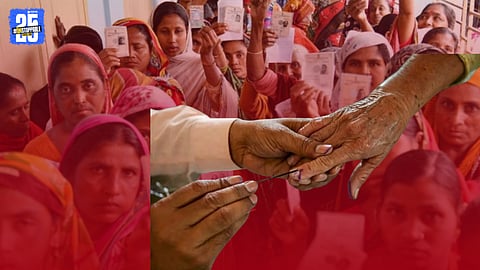 School staff attending election duty training in Kolhapur district.