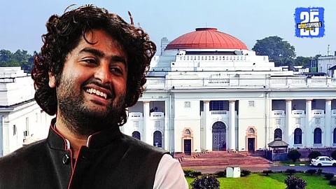 Singer Arijit Singh amid growing speculation about his possible entry into politics ahead of the West Bengal Assembly elections.