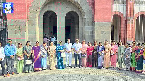 Alliance councillors completing official registration before divisional authorities in Pune.