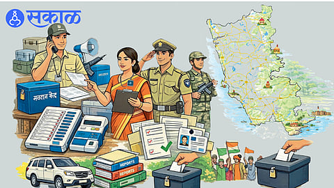 Election officials and police personnel review preparations ahead of Sindhudurg ZP and Panchayat Samiti elections.