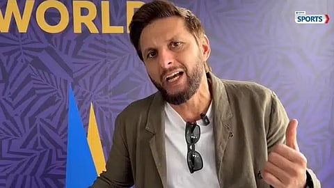 Shahid Afridi reacts during the ongoing controversy over the IND vs PAK clash in the T20 World Cup