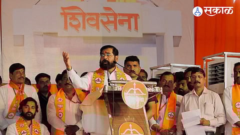 Eknath Shinde farmer loan waiver announcement Jevali rally