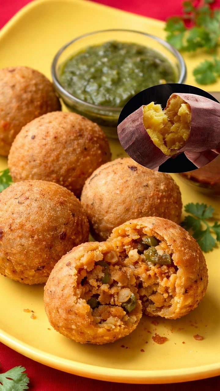 उपवास स्पेशल! गोड-तिखट चवीची कुरकुरीत रताळ्याची कचोरी|Ratale Kachori recipe
