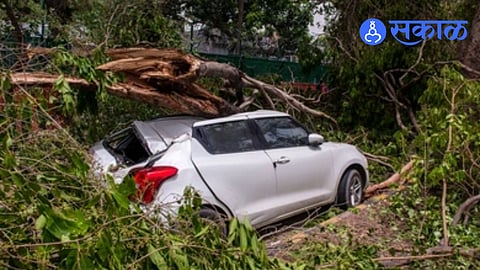 The road near Kanegaon cremation ground