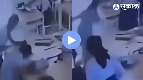 A viral classroom video captures a shocking moment where a student physically assaults a math teacher over exam marks, sparking nationwide outrage.