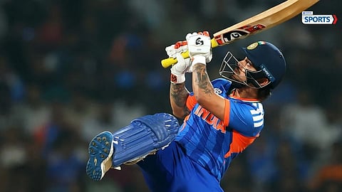 Ishan Kishan blasts a 20-ball half-century while Sanju Samson scores 22 off just 8 balls