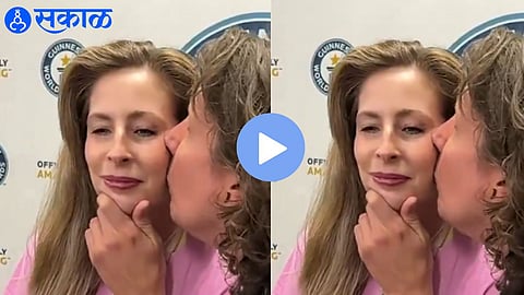 Joshua Saunders sets a Guinness World Record by kissing his wife 146 times in 30 seconds during an official attempt shared on Valentine’s Day.