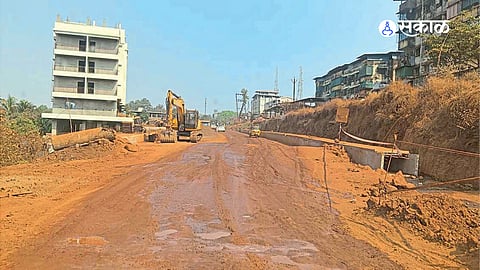 Ongoing highway widening work