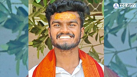 Police personnel at the scene in Latur after a polytechnic student was killed in a group clash.