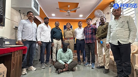 Akola police officials reviewing CCTV footage during investigation of the Civil Lines case.