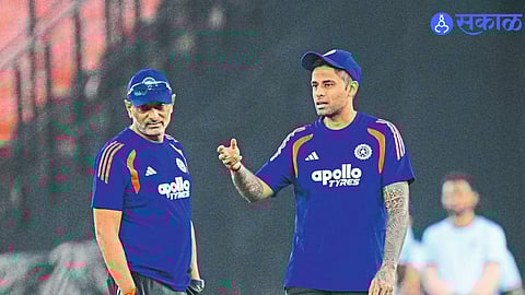 Team India players during practice session ahead of the T20 World Cup clash against Netherlands.