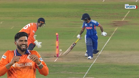 Ishan Kishan suffered a bizarre dismissal as Aryan Dutt’s off-spin removed both Indian openers