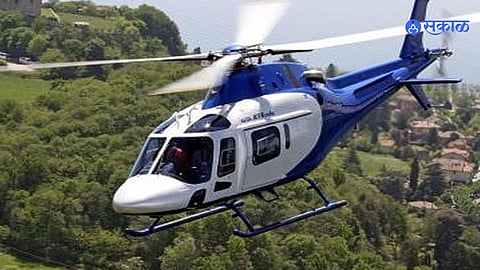 Kolhapur to Vaibhavwadi railway helicopter survey