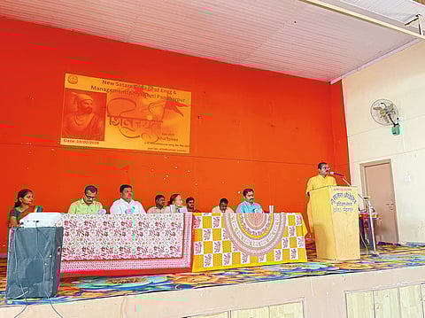 न्यु सातारा पॉलिटेक्निक कोर्टी येथे शिवजयंती साजरी