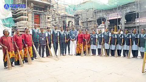 Cleanliness workers ensuring