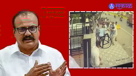 Congress spokesperson Hanumant Pawar seen during the Pune assault incident; video of the attack was shared by Maharashtra Congress President on social media.