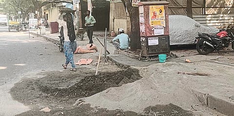 इंद्रायणीनगरातील पेव्हिंग ब्लॉकच्या दुरुस्तीला अखेर सुरुवात