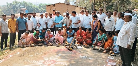 वाई-धोम येथे काँक्रिटीकरण कामाचे भूमिपूजन