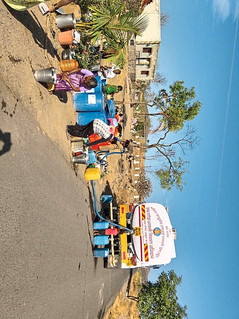 पुरंदरमधील राख परिसरात पाणीबाणी