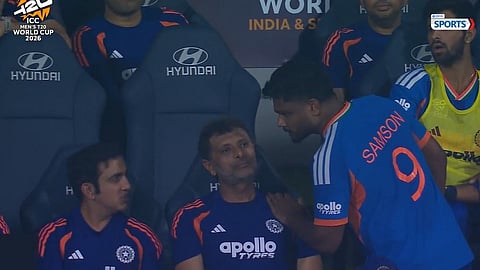 SANJU SAMSON DISMISSED FOR 24 IN IND VS ZIM T20 WORLD CUP CLASH