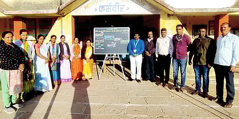 वाडा येथील कर्मवीर भाऊराव पाटील विद्यालयात मराठी भाषा दिन उत्साहात साजरा