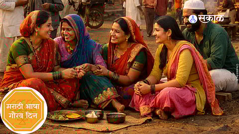 Migrant workers and locals interact