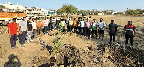 सांगोला पोलिसांकडून २५० वृक्षांचे रोपण; पर्यावरण संवर्धनाचा संदेश