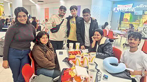 Dubai hotel as flights remain suspended.