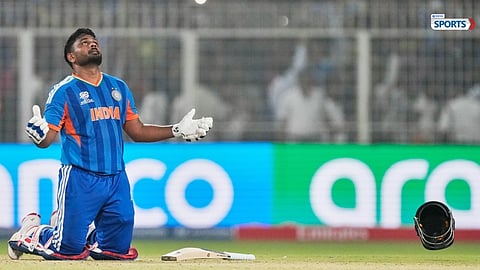 Sanju Samson smashed 97 off 50 balls against West Indies