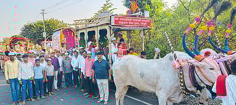 श्री जानाई देवीच्या पालखीचे वाल्ह्यात स्वागत