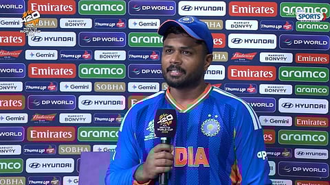 Sanju Samson praises Jasprit Bumrah after receiving the Player of the Match award in India’s big T20 World Cup clash.
