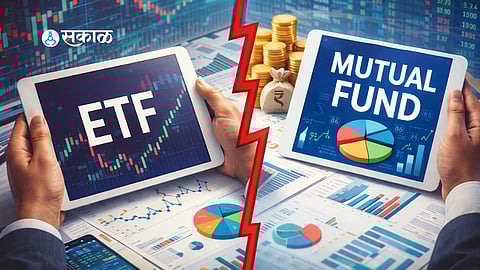 Investors comparing ETFs and mutual funds
