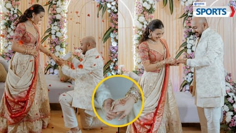 Prithvi Shaw and Akriti Agarwal Engagement