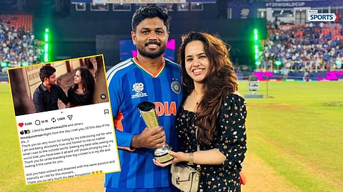Sanju Samson emotional message for wife after T20 World Cup 2026