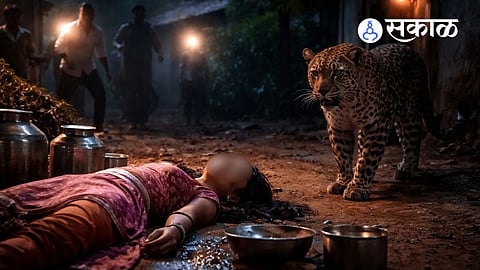 woman faints after leopard sighting in patan