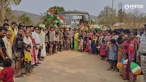 Gadchiroli ST Bus Service Starts in Tumarkothi After Independence 