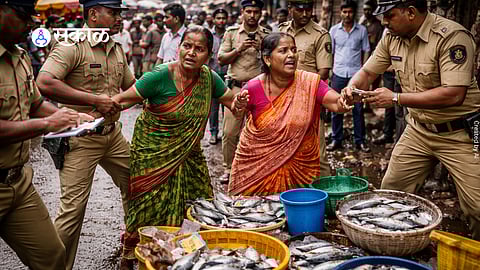 illegal action roadside fish vendors