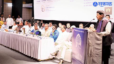 Ramdas Athawale speaks on the importance of Buddha’s teachings and recognition for Pali language.