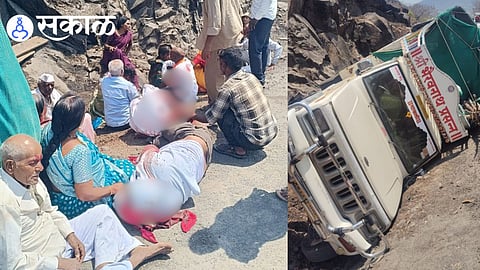 devotees pickup accident in Jalav Ghat Satara