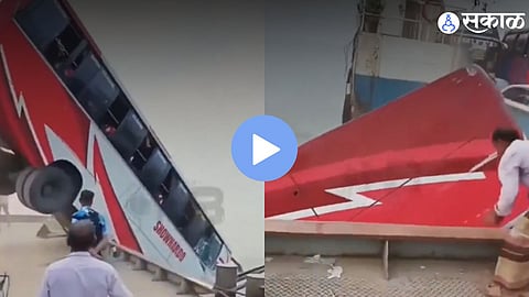 Rescue teams retrieve a submerged passenger bus from the Padma River after a fatal ferry accident in Rajbari, Bangladesh.