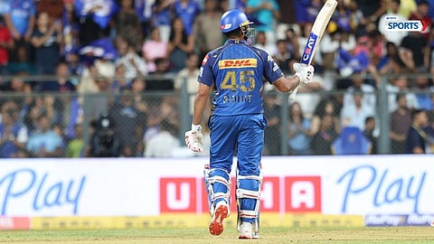 Rohit Sharma smashes a 23-ball fifty, registering the fastest IPL half-century of his career ( Photo -  Vijay Bate) 
