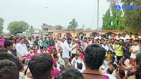 Anjangaon Kheloba Sees Massive Protest, Traffic Comes to Standstill