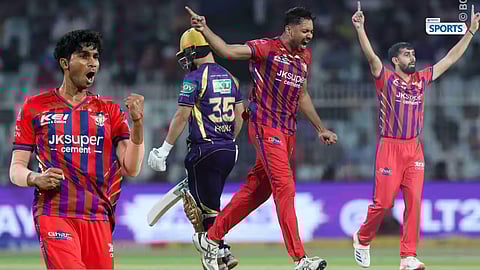 Ajinkya Rahane plays a fighting knock, but KKR’s errors shift momentum towards LSG.