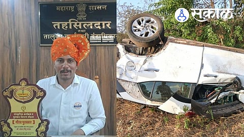 Beed tehsildar accident news