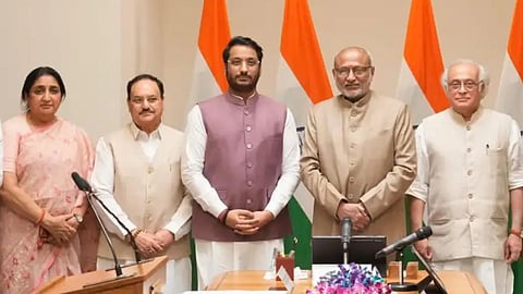 Parth Pawar look ajit pawar mp oath