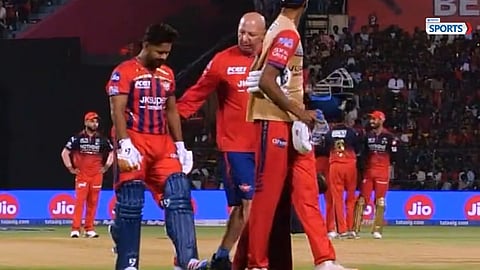 Rishabh Pant walks off the field after painful rib injury from Hazlewood delivery