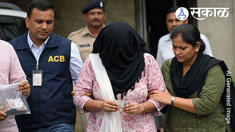 female employee bribe case Jalgaon KYC