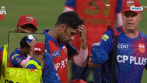 Shreyas Iyer’s throw hits Shashank Singh on the head
