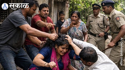 Jalgaon teacher assault case Bharat Nagar