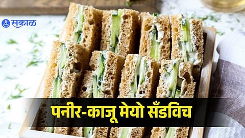 Paneer Cashew Mayo Sandwich Recipe